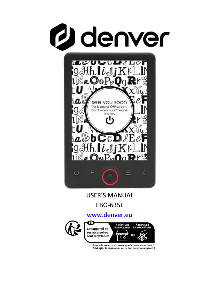 Image de la première page du manuel de l'appareil EBO-635L