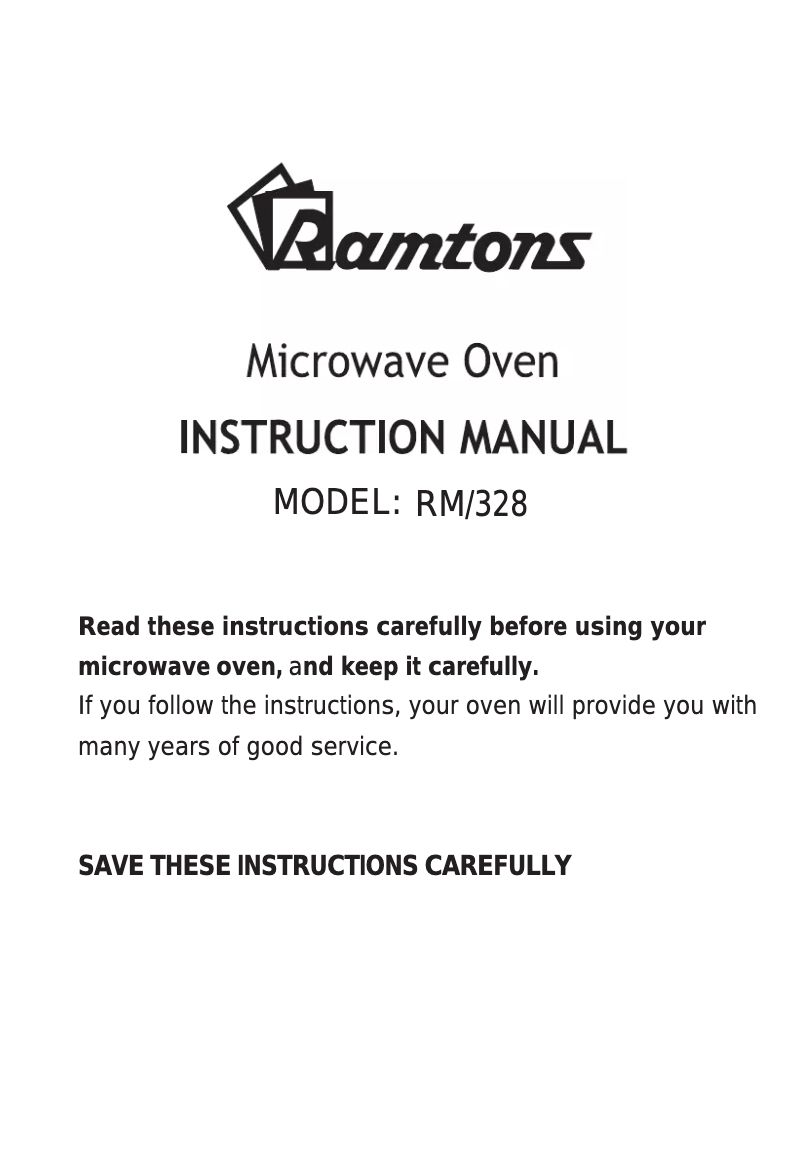 Page n°1 - Manuel utilisateur Ramtons RM/328