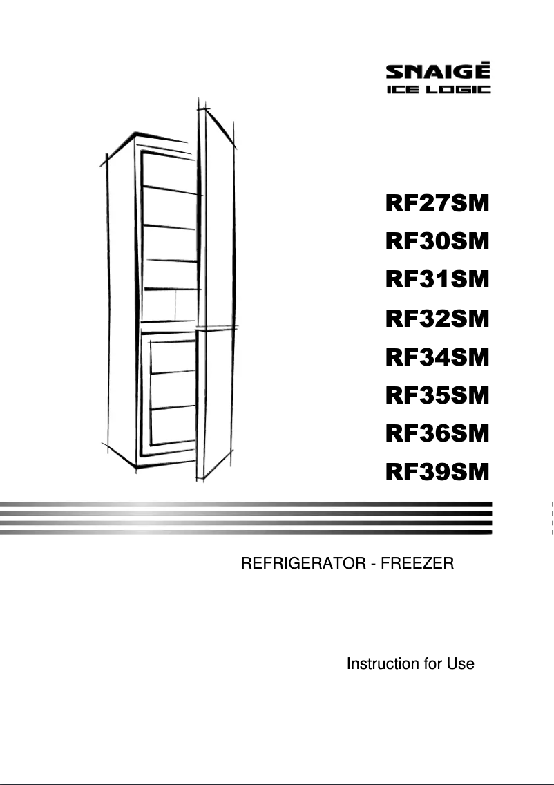 Page n°1 - Manuel utilisateur Snaigė RF31SM