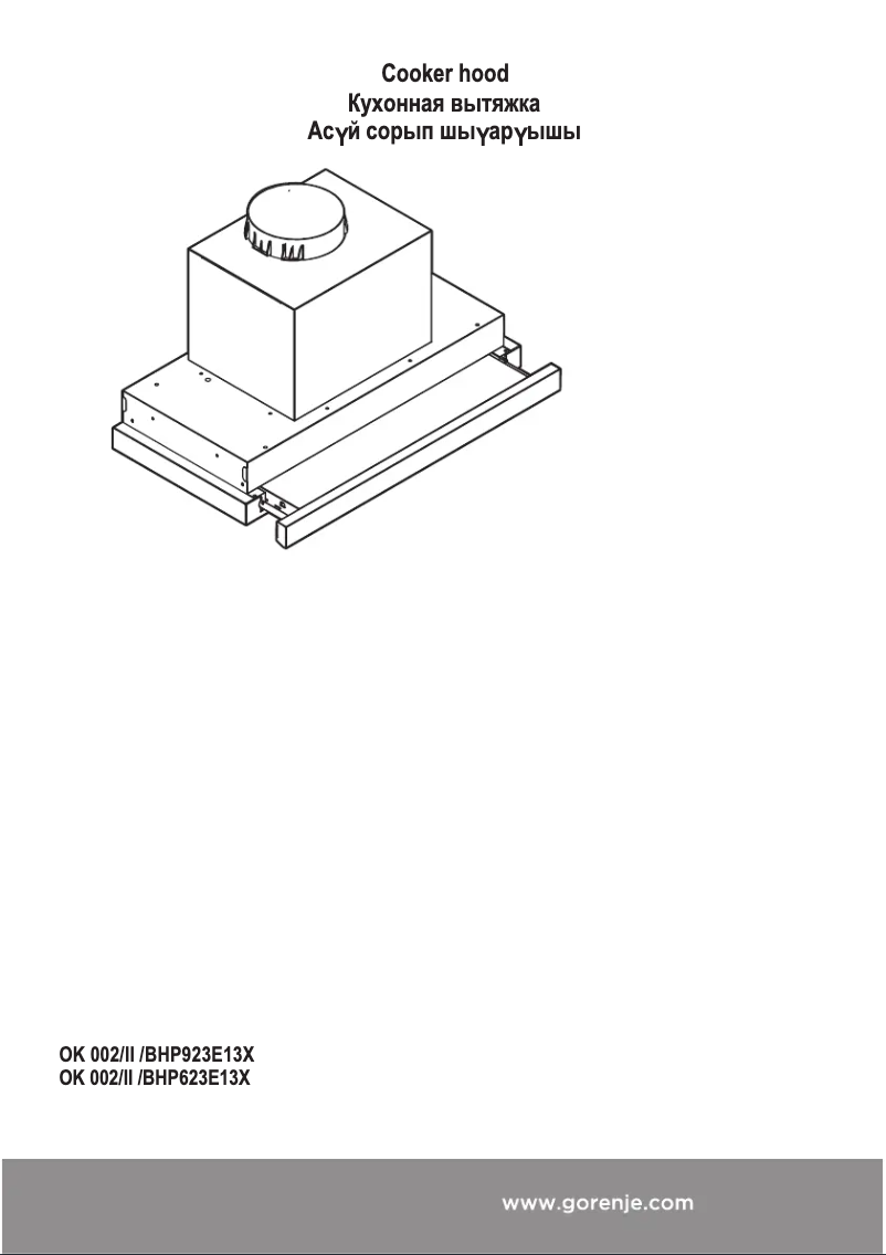 Page n°1 - Manuel utilisateur Gorenje BHP623E13X