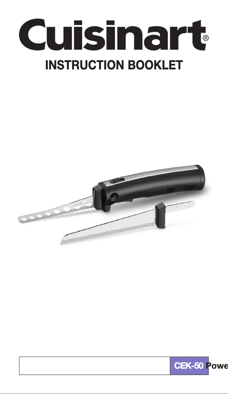 Page 1 de la notice Manuel utilisateur Cuisinart CEK-50