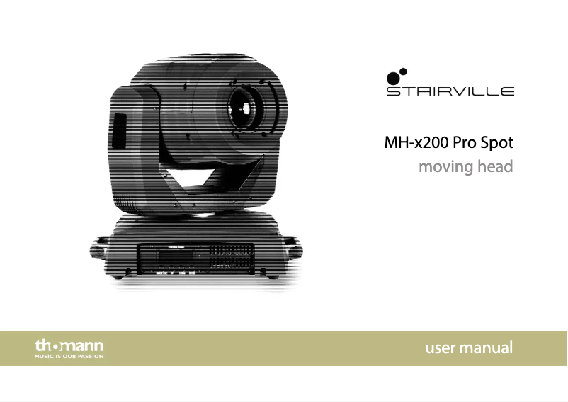Page 1 de la notice Manuel utilisateur Stairville MH-x200 Pro Spot