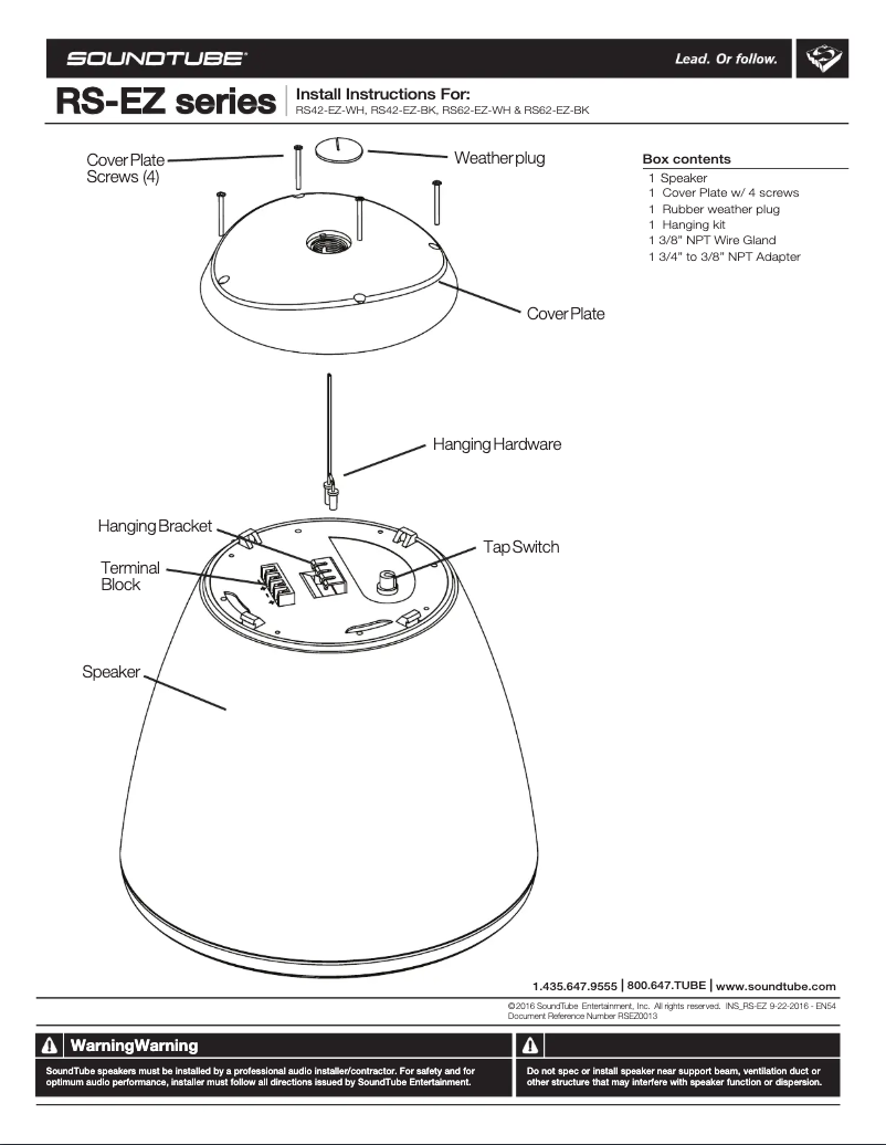 Image de la première page du manuel de l'appareil RS62-EZ