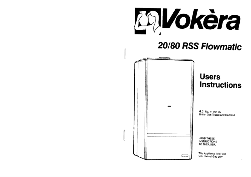 Image de la première page du manuel de l'appareil 20/80 RSS Flowmatic