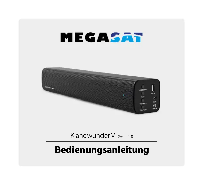 Page 1 de la notice Manuel utilisateur Megasat Sound miracle V