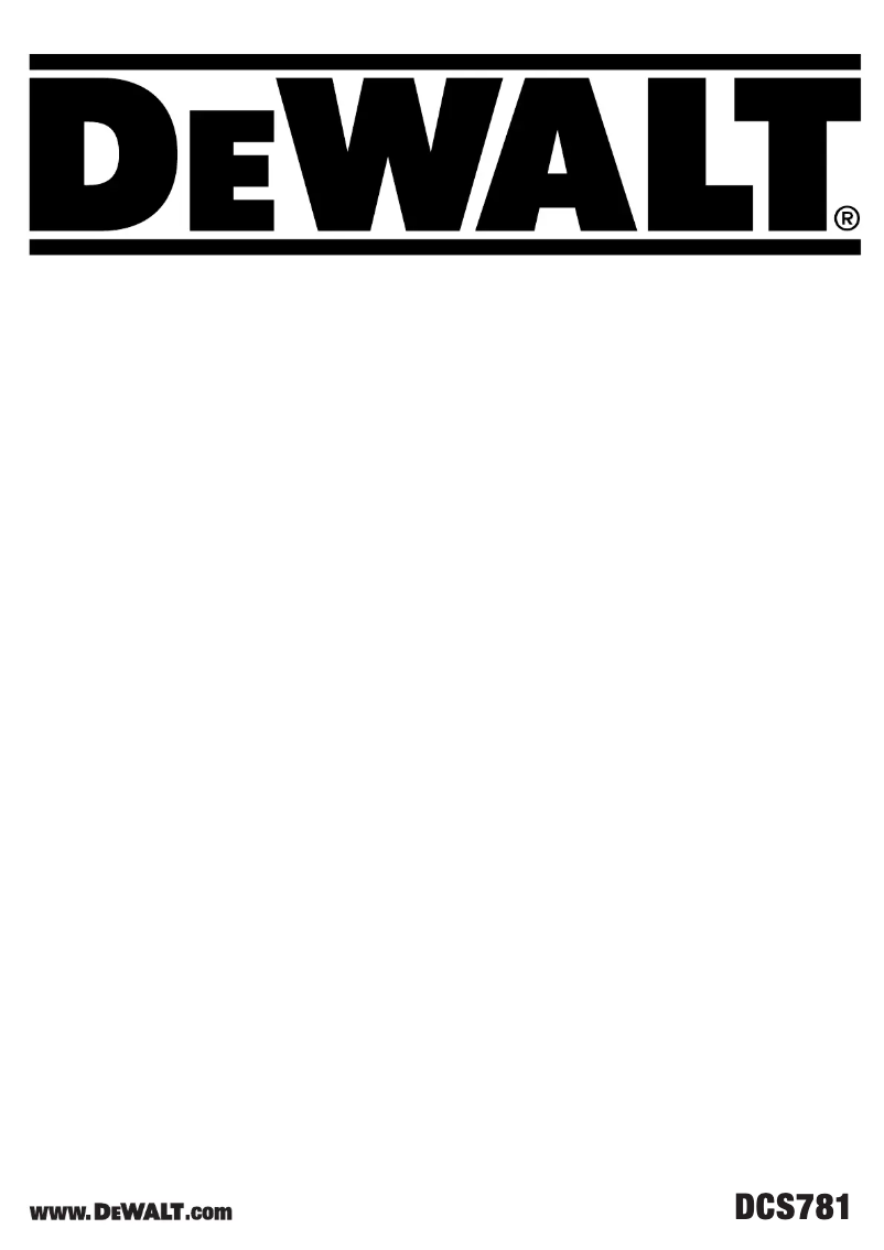 Page n°1 - Manuel utilisateur DeWalt DCS781