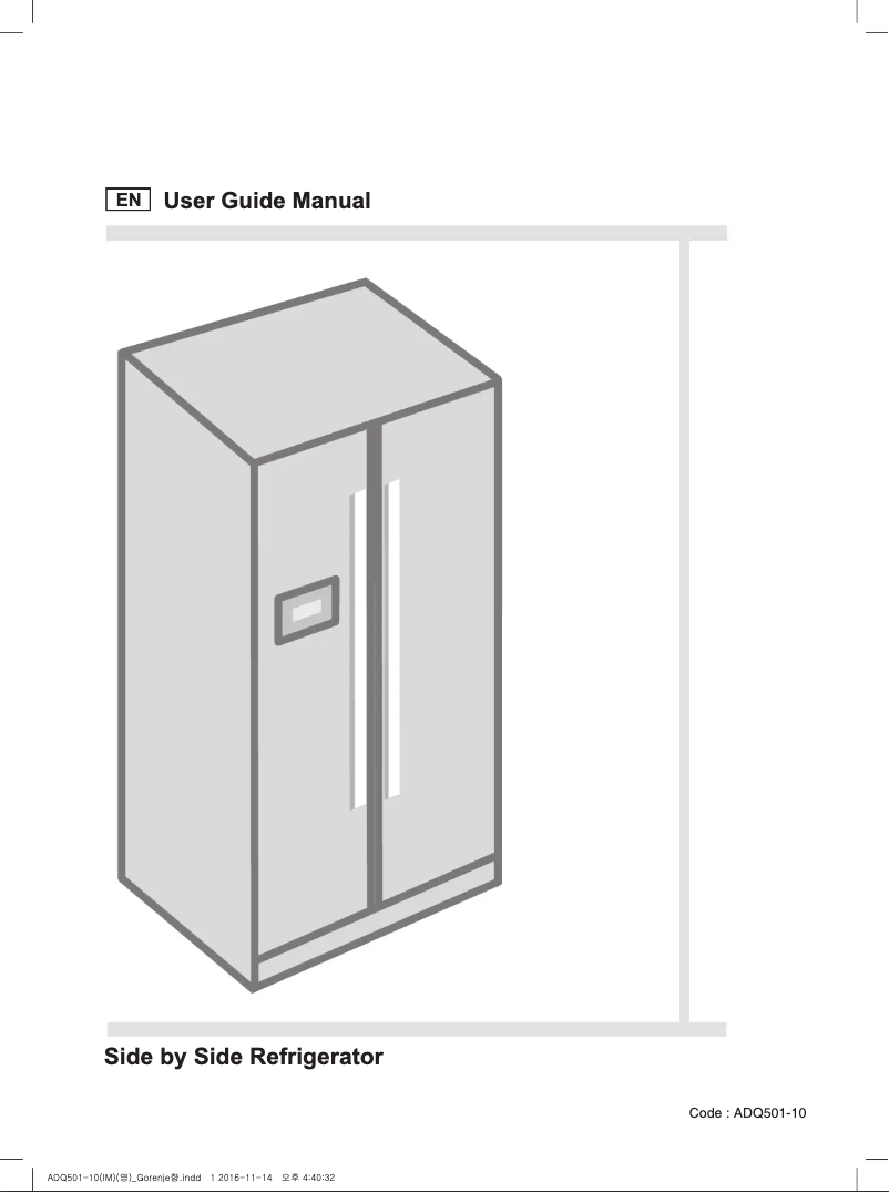 Page n°1 - Manuel utilisateur Gorenje NRS9182CXB