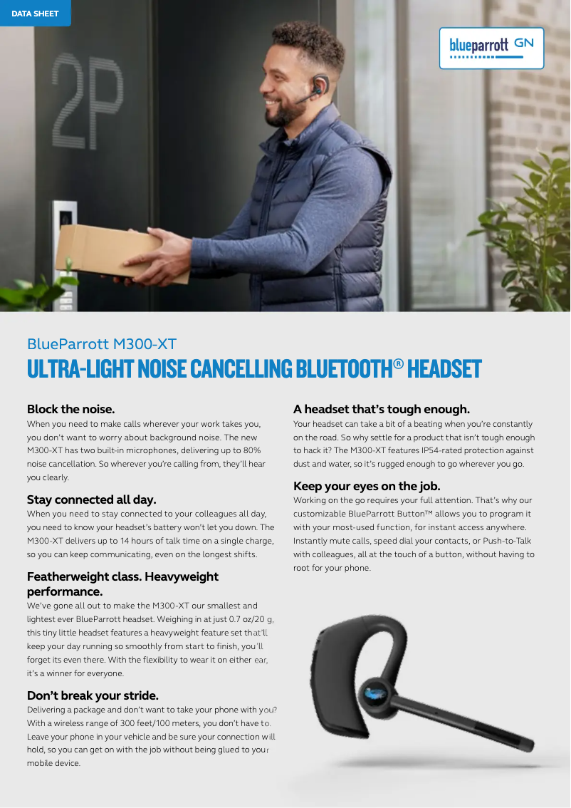 Image de la première page du manuel de l'appareil M300-XT