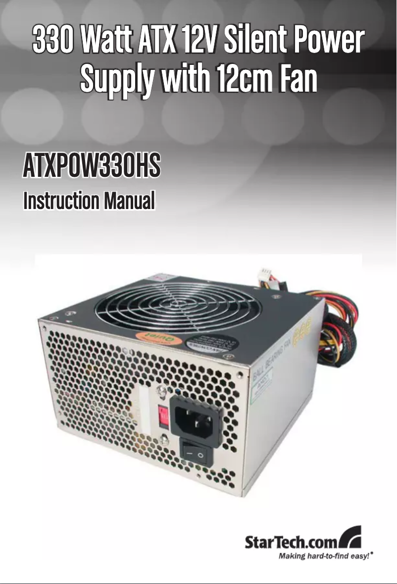 Image de la première page du manuel de l'appareil ATXPOW330HS