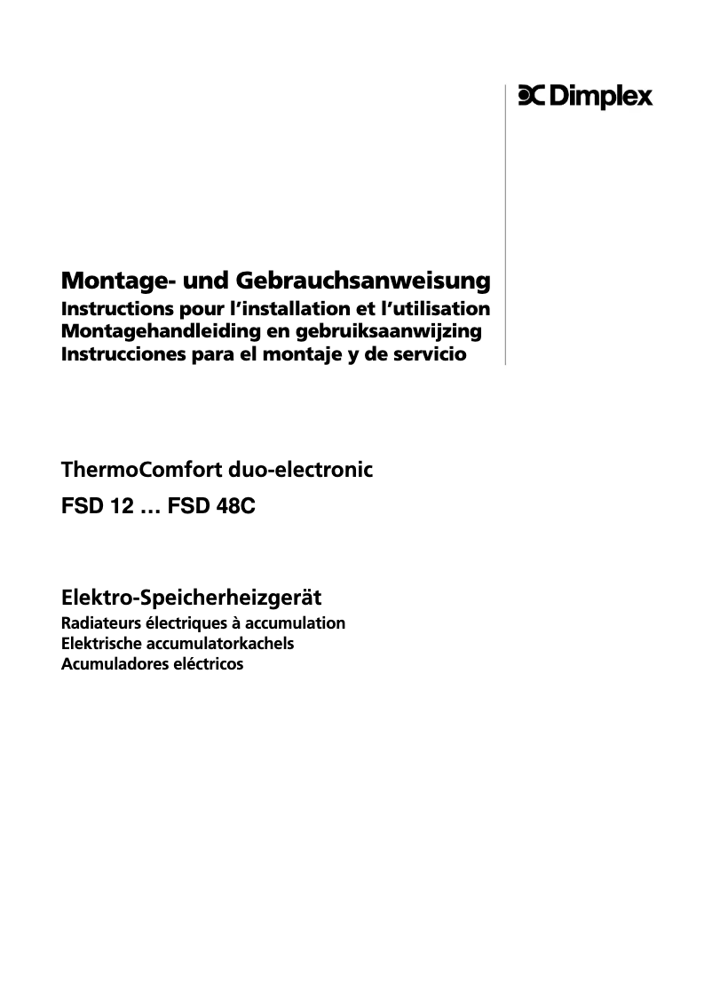 Page 1 de la notice Manuel utilisateur Dimplex FSD 32C