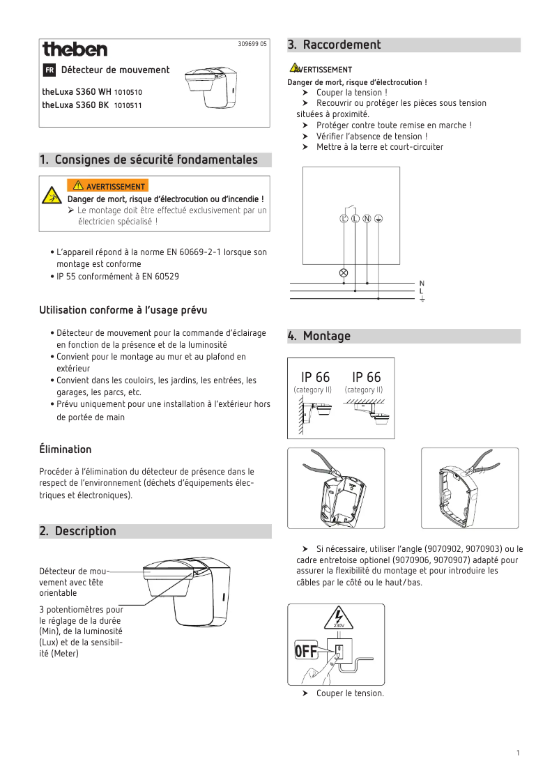 Página 1 del manual Manual de usuario Theben TheLuxa S360 BK
