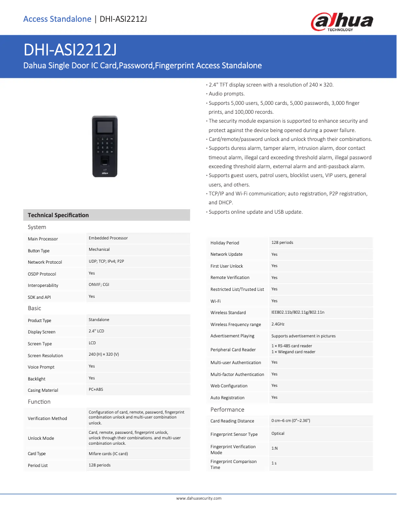 Image de la première page du manuel de l'appareil ASI2212J