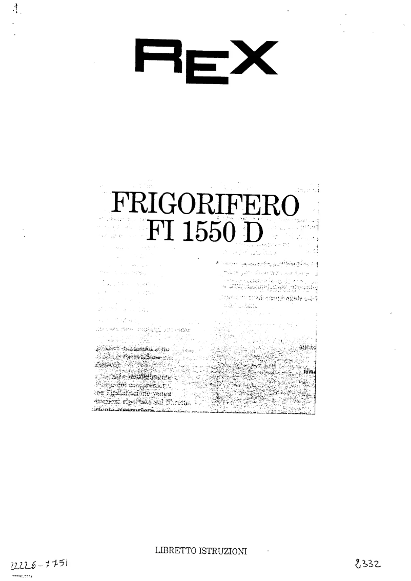 Page 1 de la notice Manuel utilisateur Rex FI1550D