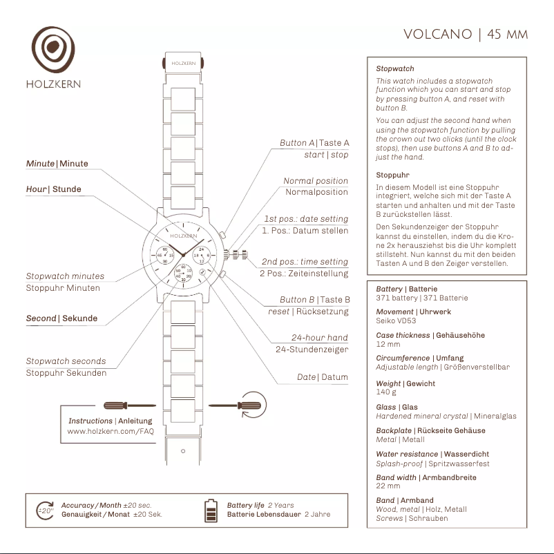 Page n°1 - Manuel utilisateur Holzkern Stromboli