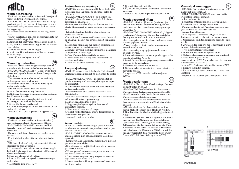 Page 1 de la notice Manuel utilisateur Thermex FMS 200