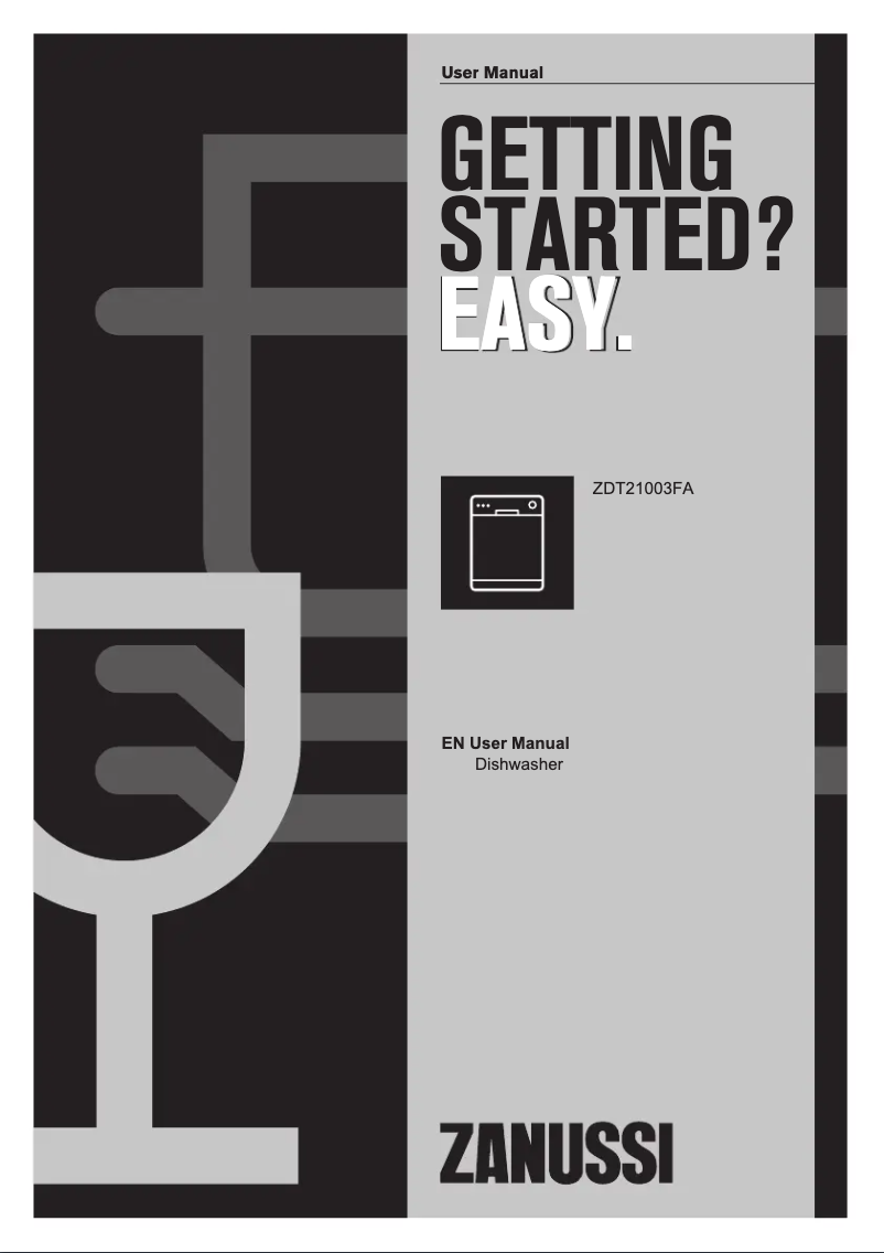 Image de la première page du manuel de l'appareil ZDT21003FA