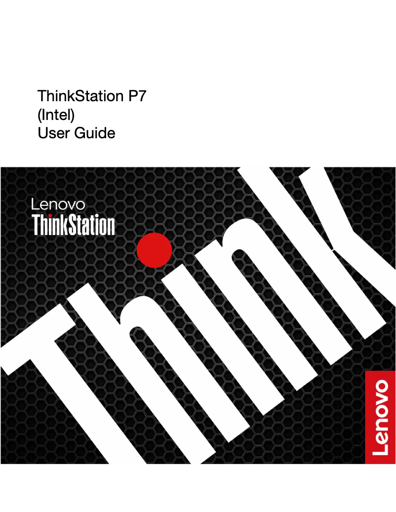 Página 1 del manual Manual de usuario Lenovo ThinkStation P7
