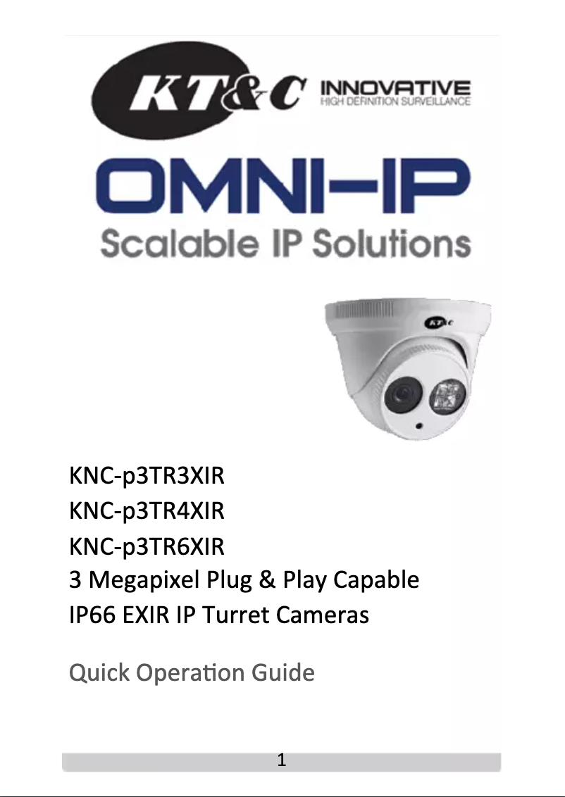 Page n°1 - Manuel utilisateur KT&C KNC-P3TR3XIR