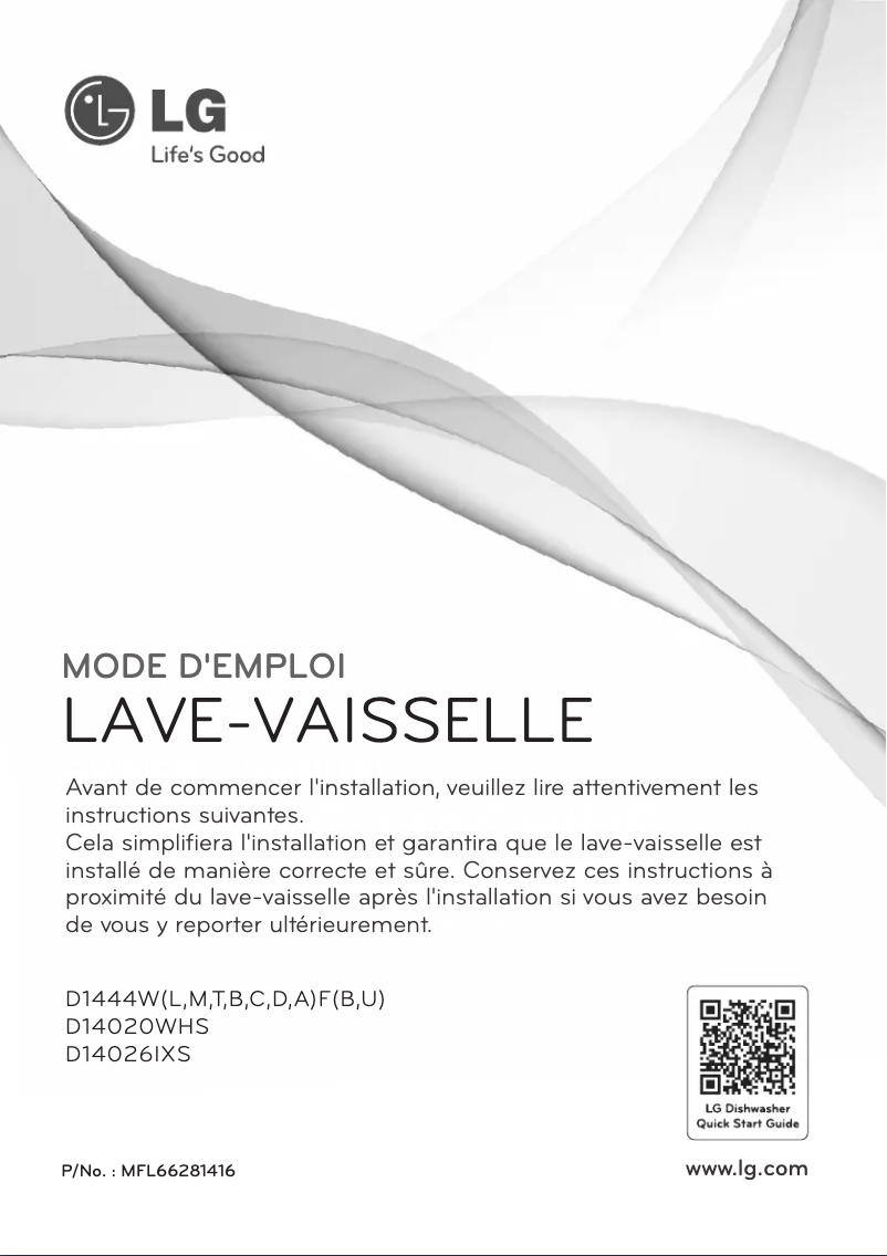 Image de la première page du manuel de l'appareil D14026IXS