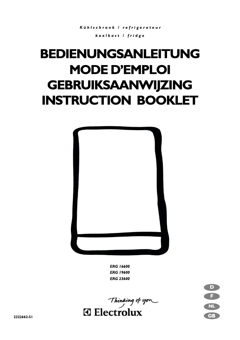 Image de la première page du manuel de l'appareil ERG 23600