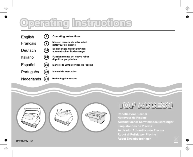 Image de la première page du manuel de l'appareil RKFA100