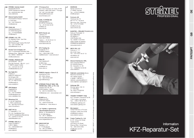 Página 1 del manual Manual de usuario Steinel HG 2320 E K