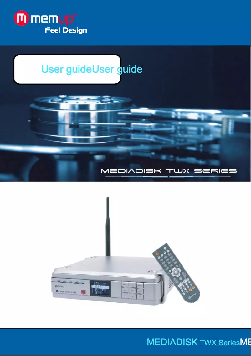 Page 1 de la notice Manuel utilisateur Memup MediaDisk TWX