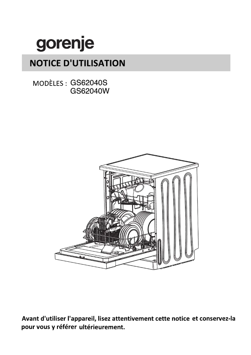 Page n°1 - Manuel utilisateur Gorenje GS62040S