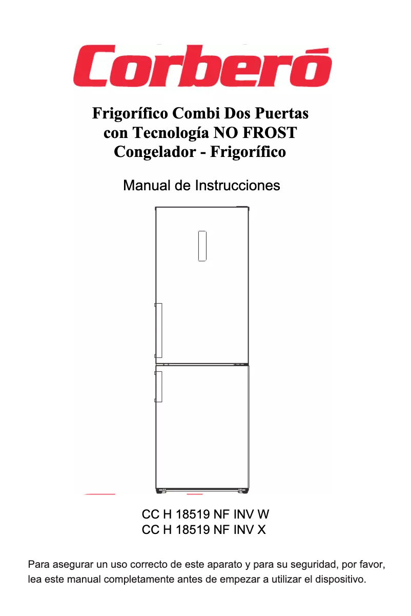 Page n°1 - Manuel utilisateur Corbero CCH18519NFINVX