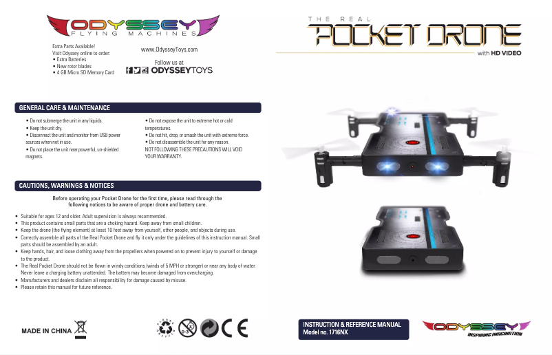 Page n°1 - Manuel utilisateur Odyssey ODY-1716NX