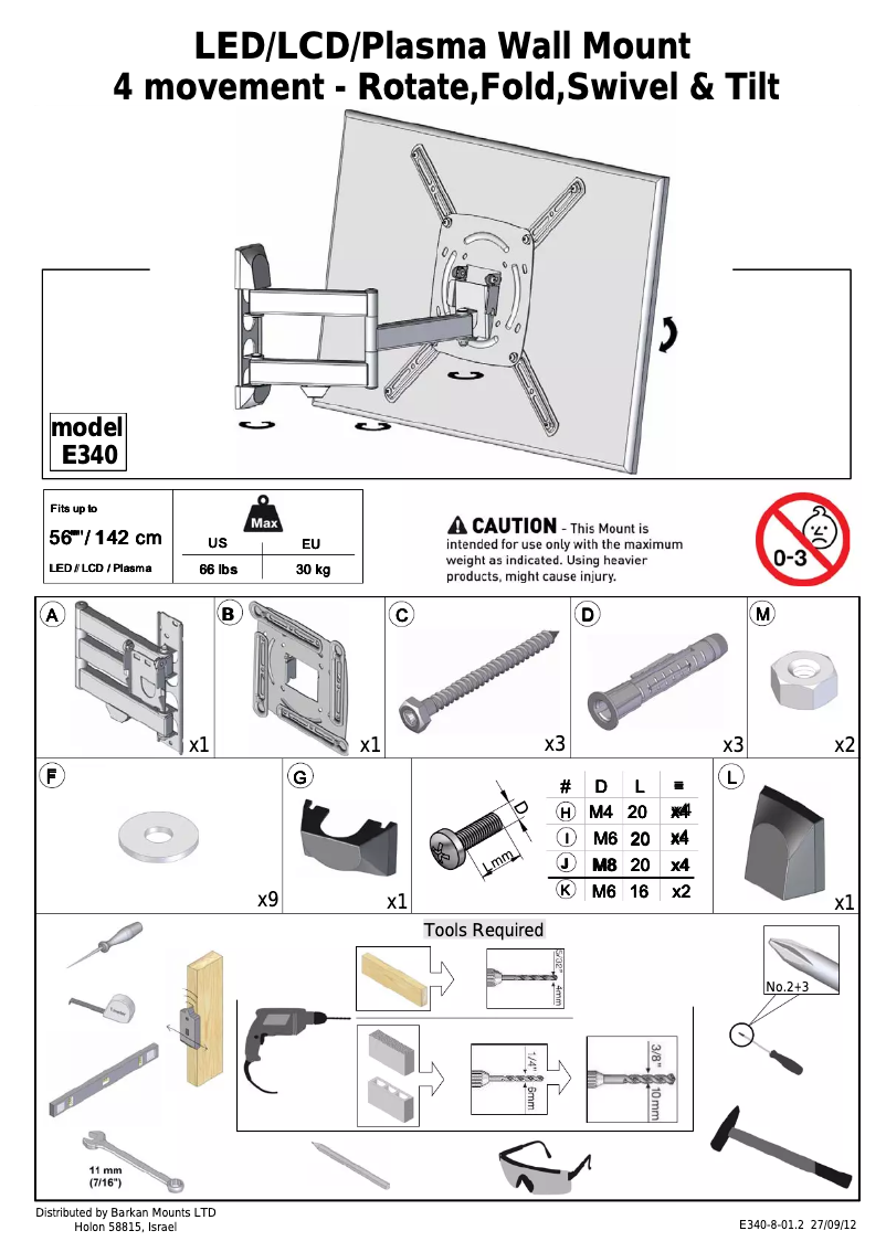 Página 1 del manual Manual de usuario Barkan E340