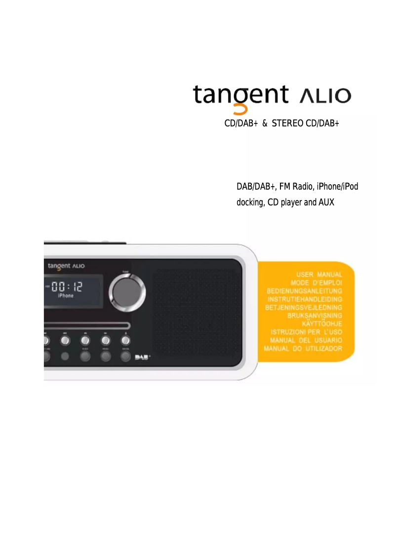 Page n°1 - Manuel utilisateur Tangent Alio Stereo