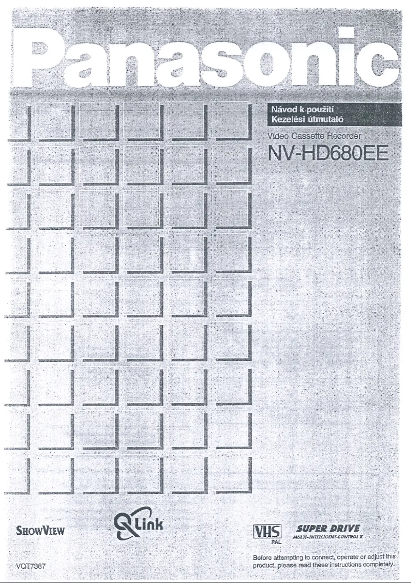 Image de la première page du manuel de l'appareil NV-HD680EE