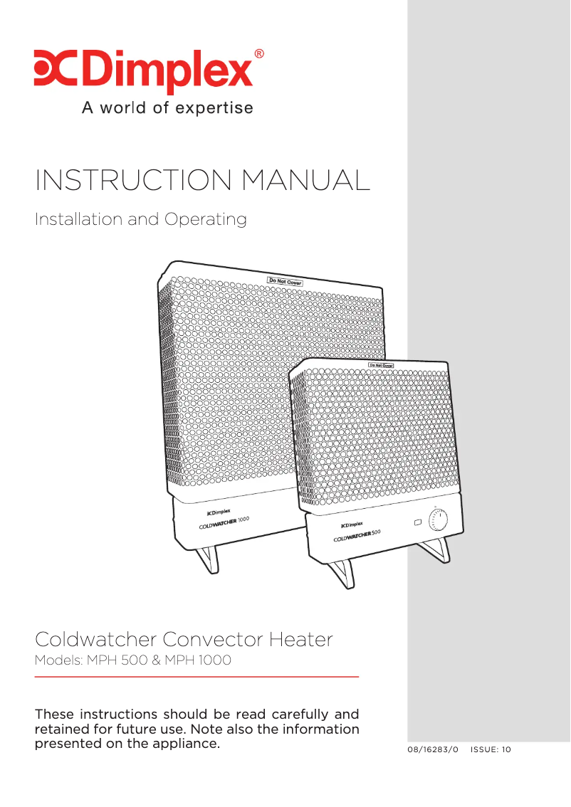 Image de la première page du manuel de l'appareil MPH500