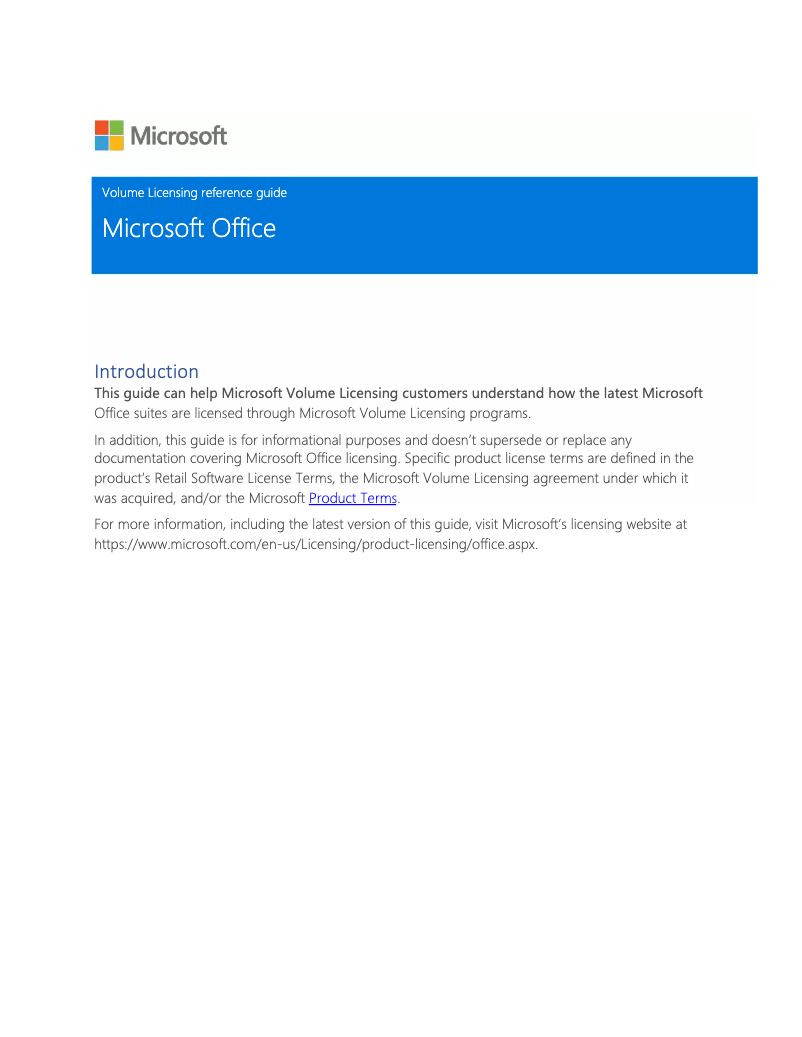 Page 1 de la notice Manuel utilisateur Microsoft Office 2019