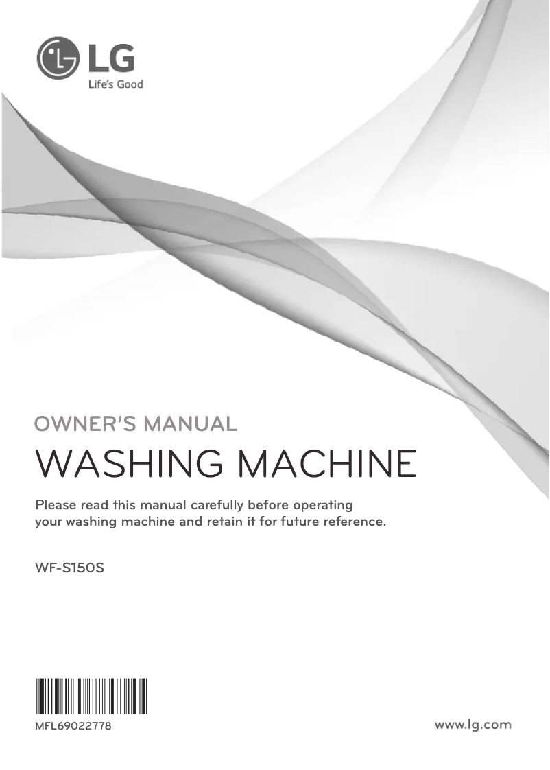 Page 1 de la notice Manuel utilisateur LG WF-S150S