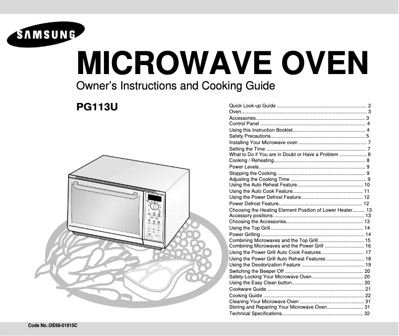 Página 1 del manual Manual de usuario Samsung PG113U