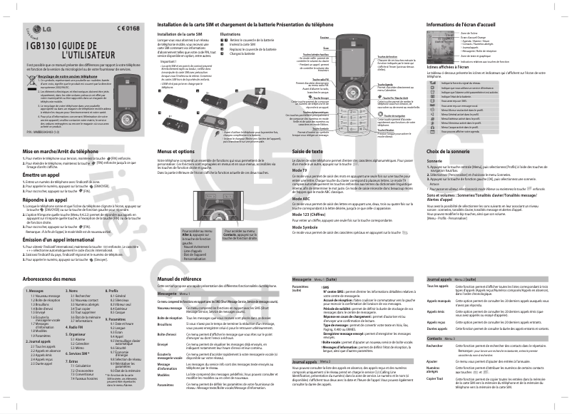 Image de la première page du manuel de l'appareil GB130