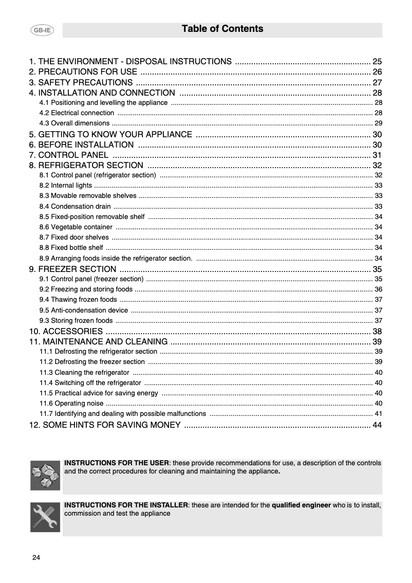 Page n°1 - Manuel utilisateur Smeg FPD34BS-1