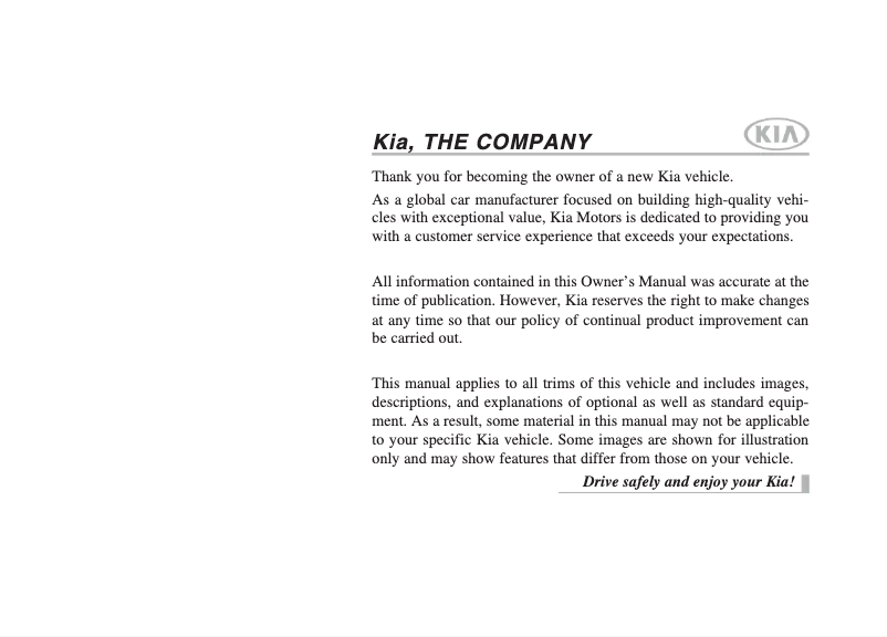 Page 1 de la notice Manuel utilisateur Kia Sportage (2021)