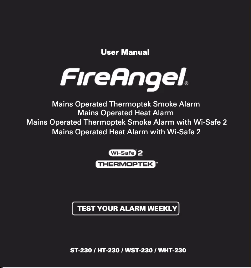 Page 1 de la notice Manuel utilisateur FireAngel FP1640W2-R