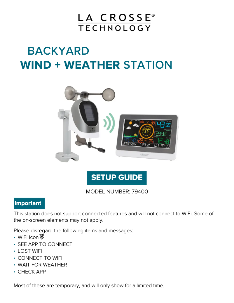 Image de la première page du manuel de l'appareil 79400