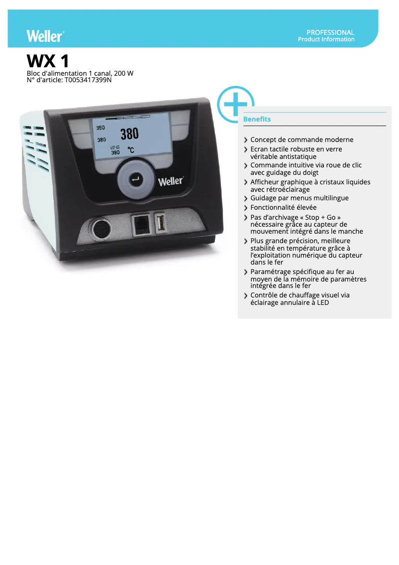 Image de la première page du manuel de l'appareil WX 1