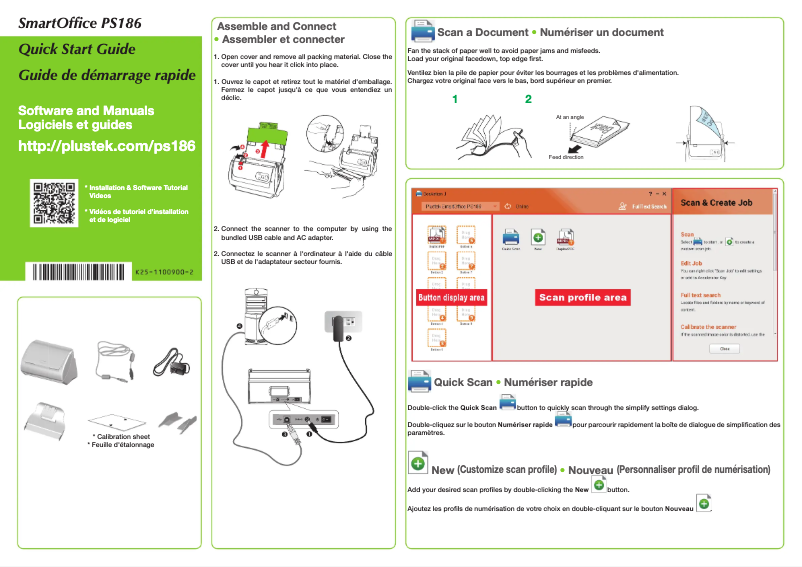 Page 1 de la notice Manuel utilisateur Plustek SmartOffice PS186