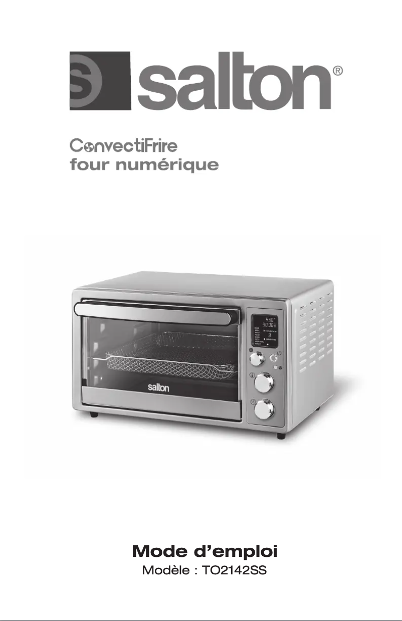 Page 1 de la notice Manuel utilisateur Salton TO2142SS