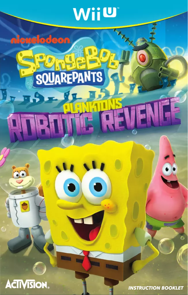 Page 1 de la notice Manuel utilisateur Nintendo SpongeBob Squarepants - Planktons Robotic Revenge (Wii U)