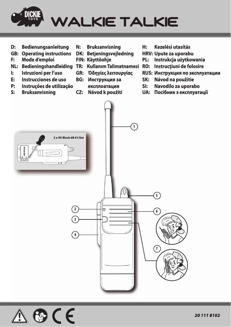 Page 1 de la notice Manuel utilisateur Dickie Professional