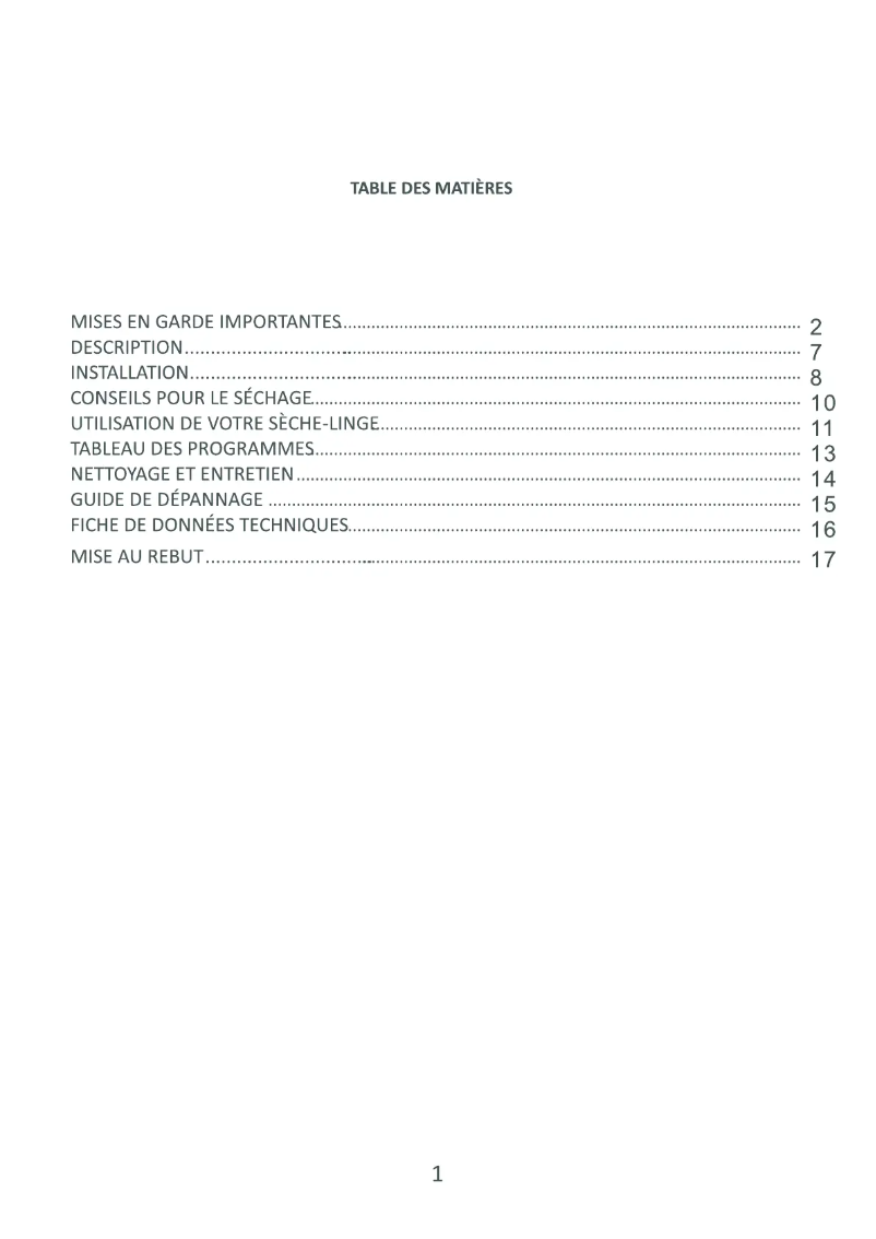 Page 1 de la notice Manuel utilisateur Thomson THTD80WH