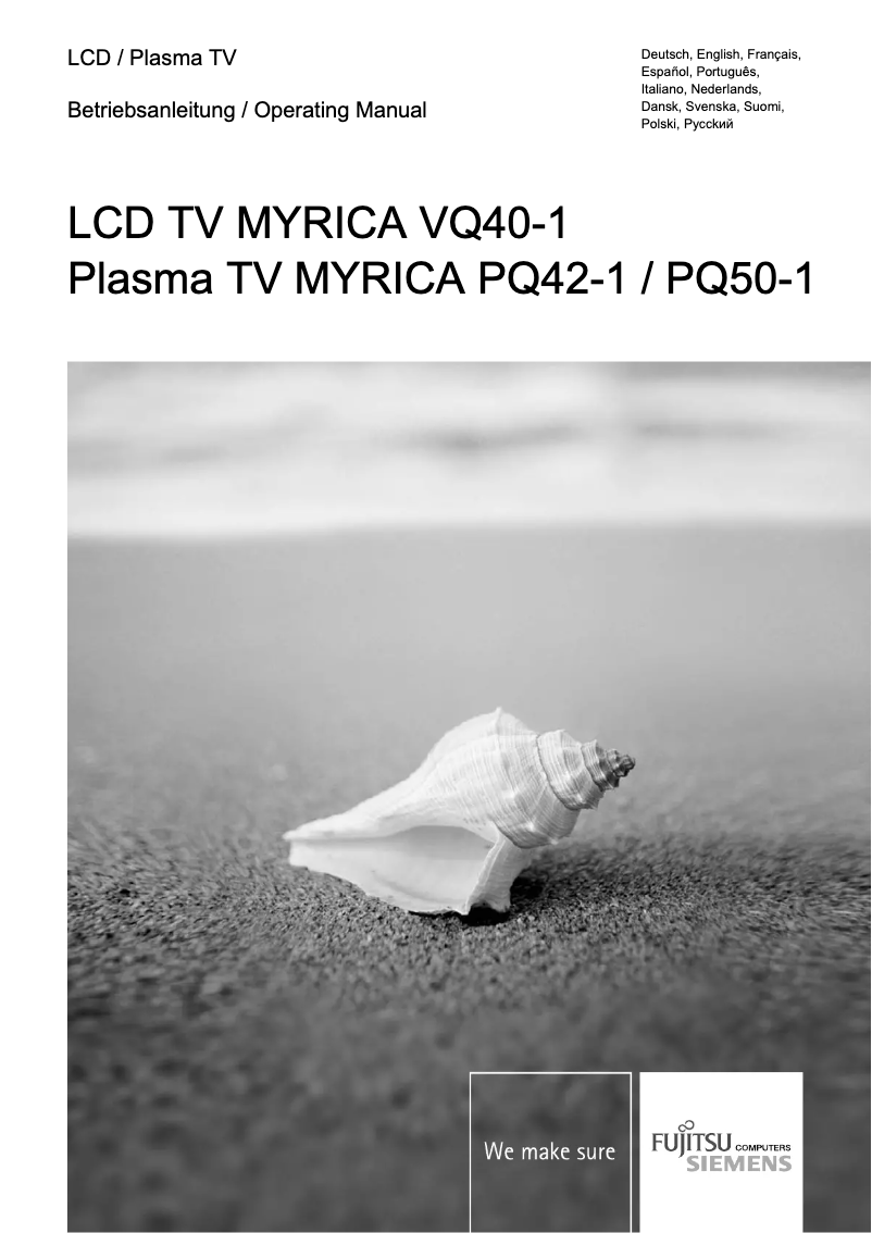 Image de la première page du manuel de l'appareil Myrica PQ42-1