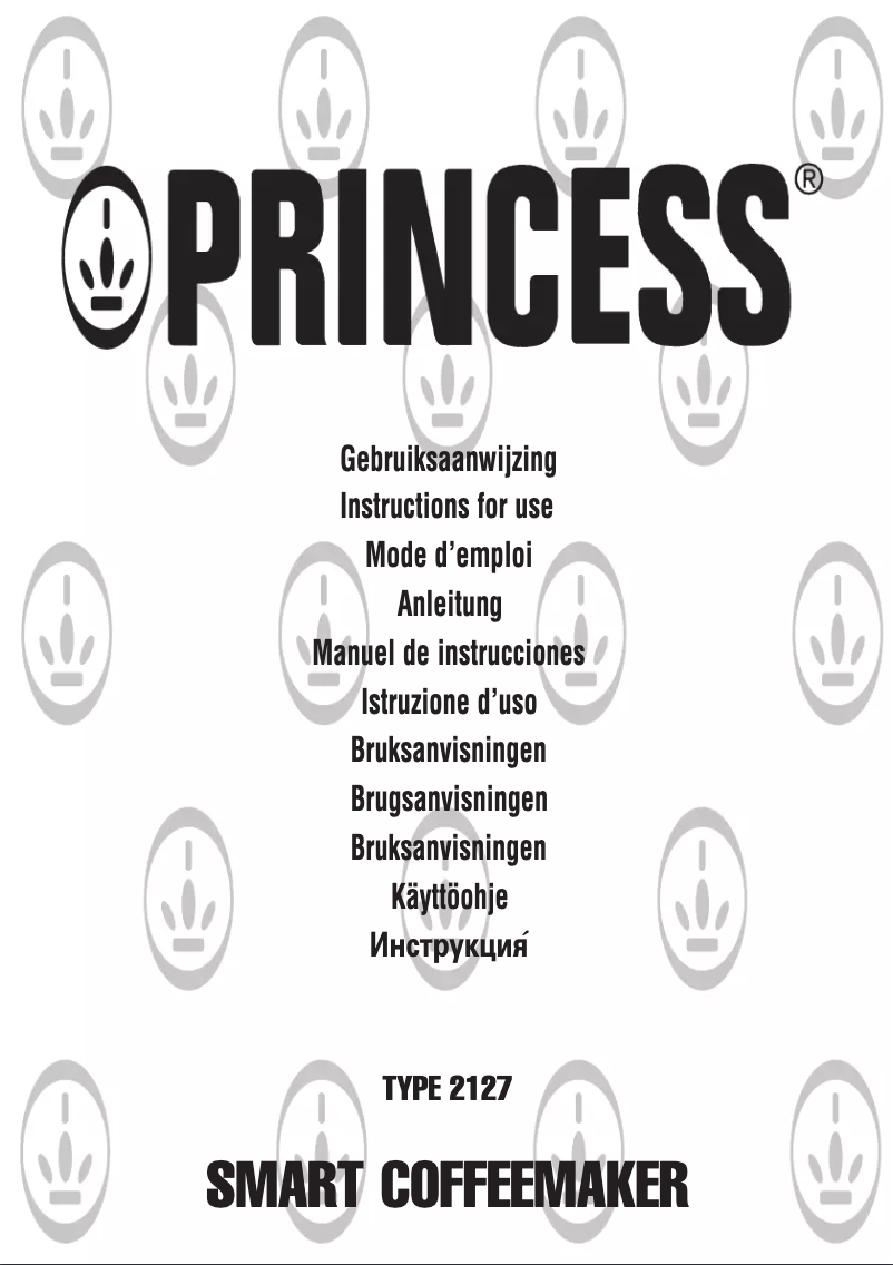 Page 1 de la notice Manuel utilisateur Princess Smart Coffeemaker 242127